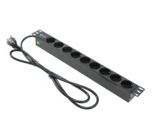 5bites PDU919P-02 Блок розеток / PVC / 1U / 19" / 2M*3G*1.5MM2 / VDE