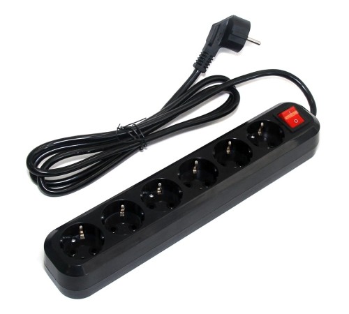 5bites SP6B-318 Сетевой фильтр 6S / 3*1.5MM2 / 16A / ABS / 1.8M / BLACK