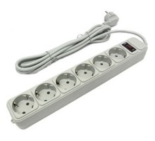 Exegate EX221230RUS Сетевой фильтр Exegate SP-6-3W (6 розеток, 3м, евровилка, белый)