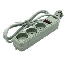 Exegate EX221177RUS Сетевой фильтр Exegate SP-3-1.8G (3 розетки, 1.8м, евровилка, серый)