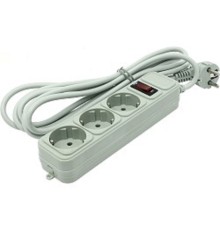 Exegate EX221180RUS Сетевой фильтр Exegate SP-3-3G (3 розетки, 3м, евровилка, серый)