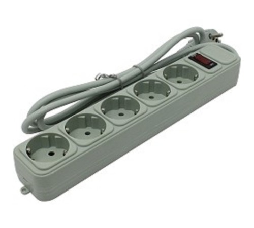 Exegate EX221173RUS Сетевой фильтр Exegate SP-5-1.8G (5 розеток, 1.8м, евровилка, серый)