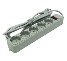 Exegate EX221186RUS Сетевой фильтр Exegate SP-5-3G (5 розеток, 3м, евровилка, серый)