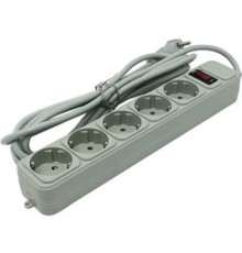 Exegate EX221186RUS Сетевой фильтр Exegate SP-5-3G (5 розеток, 3м, евровилка, серый)