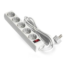 Exegate EX221190RUS Сетевой фильтр Exegate SP-5-5W (5 розеток, 5м, евровилка, белый)