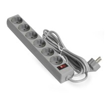 Exegate EX119394RUS Сетевой фильтр Exegate SP-6-5G (6 розеток, 5м, евровилка, серый)