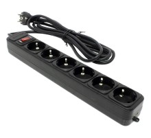 Exegate EX266864RUS Сетевой фильтр Exegate SP-6-1.5B (6 розеток, 1.5м, евровилка, черный)