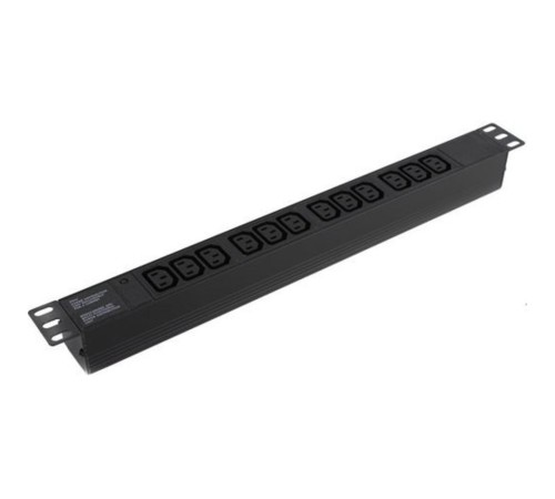 Exegate EX280865RUS Блок розеток ExeGate ServerPro PDU-19H007 Al-12C13-C20, 19",1U,алюм, 12 IEC 320 C13, С20