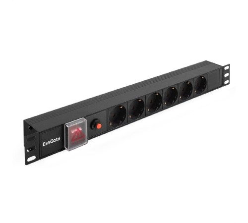 Exegate EX280830RUS Блок розеток ExeGate ServerPro PDU-19H605 Al-6S-C14-SW-O, 19",1U,алюм, 6Schuko, С14, защ перегр Exegate EX280830RUS Блок розеток ExeGate ServerPro PDU-19H605 Al-6S-C14-SW-O, 19",1U,алюм, 6Schuko, С14, защ перегр