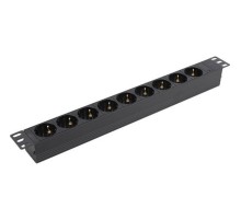 Exegate EX280853RUS Блок розеток ExeGate ServerPro PDU-19H907 Al-9S-C20, 19",1U,алюм, 9Schuko, С20