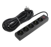 Exegate EX279181RUS Сетевой фильтр ExeGate SP-5-10B (5 розеток, 10м, евровилка, черный)