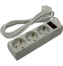 Exegate EX279346RUS Удлинитель ExeGate EC-3-1.8W (3 розетки, 1.8м, евровилка, белый)