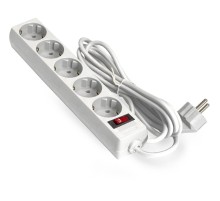 Exegate EX279361RUS Удлинитель ExeGate EC-5-1.8W (5 розеток, 1.8м, евровилка, белый)