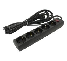 Exegate EX279358RUS Удлинитель ExeGate EC-5-5B (5 розеток, 5м, евровилка, черный)