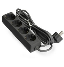 Exegate EX285813RUS Удлинитель ExeGate ECE-4-3B (4 евророзетки с заземлением, 3м, черный)