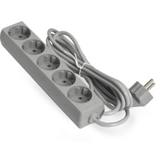 Exegate EX285823RUS Удлинитель ExeGate ECE-5-3G (5 евророзетки с заземлением, 3м, серый)