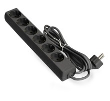 Exegate EX285834RUS Удлинитель ExeGate ECE-6-5B (6 евророзетки с заземлением, 5м, черный)