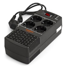 Exegate EP285937RUS Стабилизатор ExeGate Power AD5000-600 (600VA/300W, диапазон 150...280В, 4 евророзетки)