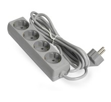 Exegate EX285814RUS Удлинитель ExeGate ECE-4-3G (4 евророзетки с заземлением, 3м, серый)