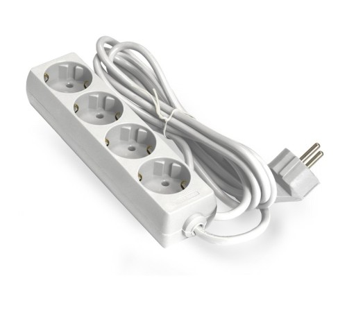 Exegate EX285818RUS Удлинитель ExeGate ECE-4-5W (4 евророзетки с заземлением, 5м, белый)