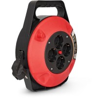 Exegate EX286337RUS Удлинитель на катушке ExeGate Master ECS-1-1.5B (4 евророзетки с заземлением, 10м, защита от детей, защита от перегрузки, 3х1,5мм2, 15А/3.3кВт)