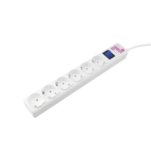 Сетевой фильтр Power Cube  PC 3м 6розеток, бел. 16А, SPG6-A1 (SPG6-А1)