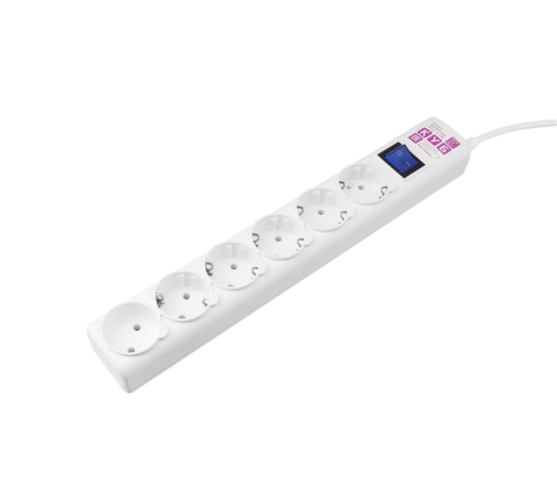 Сетевой фильтр Power Cube  PC 3м 6розеток, бел. 16А, SPG6-A1 (SPG6-А1)