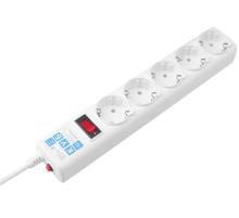 PowerCube Фильтр-удлинитель (SPG-B-0,5M-WHITE) РС 0,5м 5р, бел. 10А