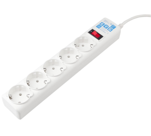 PowerCube Фильтр-удлинитель (SPG-B-0,5M-WHITE) РС 0,5м 5р, бел. 10А