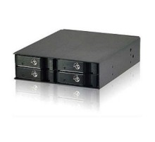 Procase L2-104-SATA3-BK {Hot-swap корзина 4 SATA3/SAS, черный, с замком, hotswap mobie rack module for 2,5" HDD(1x5,25) 2xFAN 40x15mm}