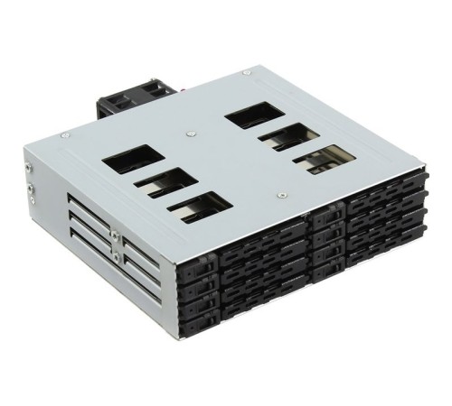 Procase L2-108-SATA3-BK {Корзина L2-108SATA3 8 SATA3/SAS, черный, с замком, hotswap mobie rack module for 2,5" slim HDD(1x5,25) 2xFAN 40x15mm}