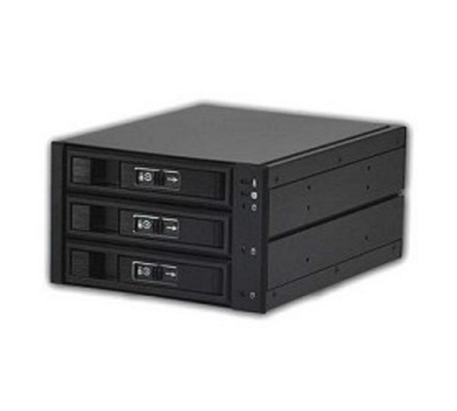 Procase L3-203-SATA3-BK {Hot-swap корзина 3 SATA3/SAS 6Gb, черный, с замком, hotswap aluminium mobie rack module (2x5,25) 1xFAN 80x15mm}