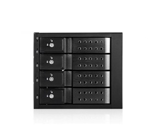 Procase T3-304-SATA3-BK {Hot-swap корзина 4 SATA3/SAS 6Gb (черный) hotswap trayless aluminium mobie rack module (3x5,25) 1xFAN 80x15mm}