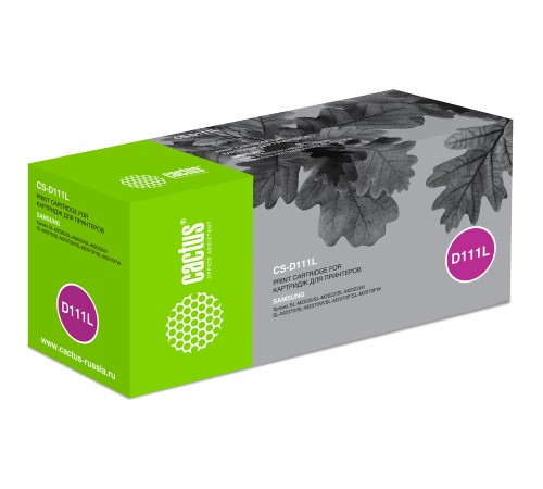 Картридж лазерный Cactus CS-D111L MLT-D111L черный (1800стр.) для Samsung Xpress M2022/M2020/M2021/M2020W/M2070/M2070FW/M2071 /M2071FH/M2021W/M2022W/M2070F/M2070W/M2071F
