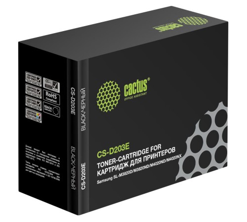 Картридж лазерный Cactus CS-D203E MLT-D203E черный (10000стр.) для Samsung SL-M3820D/M3820ND/M4020ND/M4020NX