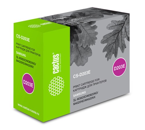 Картридж лазерный Cactus CS-D203E MLT-D203E черный (10000стр.) для Samsung SL-M3820D/M3820ND/M4020ND/M4020NX