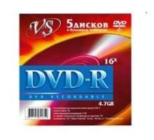 Диски VS DVD-R 4.7Gb, 16x (конверт 5шт.)
