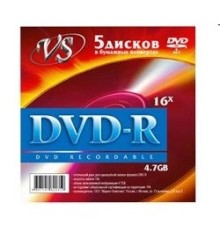 Диски VS DVD-R 4.7Gb, 16x (конверт 5шт.)