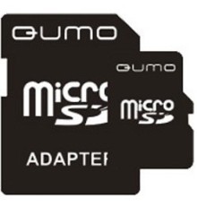 Micro SecureDigital 4Gb QUMO QM4GMICSDHC4 {MicroSDHC Class 4, SD adapter}