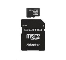 Micro SecureDigital 8Gb QUMO QM8GMICSDHC10 {MicroSDHC Class 10, SD adapter}