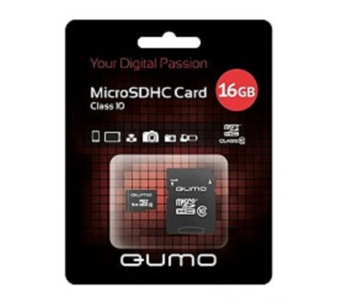 Micro SecureDigital 16Gb QUMO QM16GMICSDHC10U1 {MicroSDHC Class 10 UHS-I, SD adapter} Micro SecureDigital 16Gb QUMO QM16GMICSDHC10U1 {MicroSDHC Class 10 UHS-I, SD adapter}