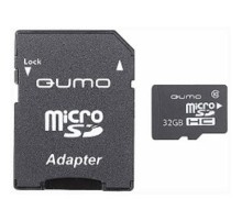 Micro SecureDigital 32Gb QUMO QM32GMICSDHC10U1 {MicroSDHC Class 10 UHS-I, SD adapter}