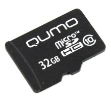 Micro SecureDigital 32Gb QUMO QM32GMICSDHC10NA {MicroSDHC Class 10}