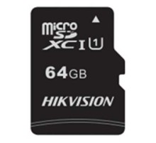 Micro SecureDigital 64Gb Hikvision HS-TF-C1/64G {MicroSDHC Class 10 UHS-I}