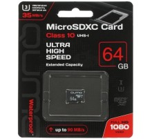 Micro SecureDigital 64Gb QUMO QM64GMICSDXC10U3NA {MicroSDXC Class 10 UHS-I}
