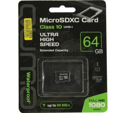 Micro SecureDigital 64Gb QUMO QM64GMICSDXC10U1NA {MicroSDXC Class 10 UHS-I} Micro SecureDigital 64Gb QUMO QM64GMICSDXC10U1NA {MicroSDXC Class 10 UHS-I}