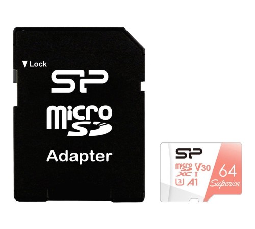 Micro SecureDigital 64GB Silicon Power Superior A1 microSDXC Class 10 UHS-I U3 100/80 Mb/s (SD адаптер) Micro SecureDigital 64GB Silicon Power Superior A1 microSDXC Class 10 UHS-I U3 100/80 Mb/s (SD адаптер)