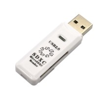 5bites RE2-100WH USB2.0 Устройство ч/з карт памяти 0 / SD / TF / USB PLUG / WHITE