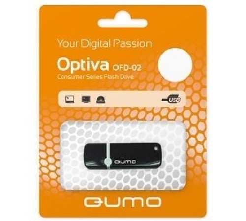 USB 2.0 QUMO 8GB Optiva 02 Black [QM8GUD-OP2-black]