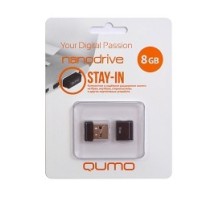 USB 2.0 QUMO 8GB NANO [QM8GUD-NANO-B] Black